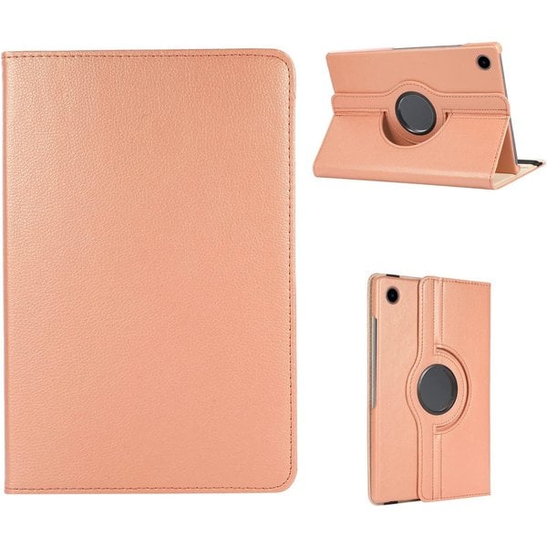 Ntech Hoes Geschikt voor Samsung Galaxy Tab A8 hoes – Hoes Geschikt voor Samsung Galaxy Tab A8 (2021 / 2022) hoes – 360° draaibaar tablethoes – Rosegoud