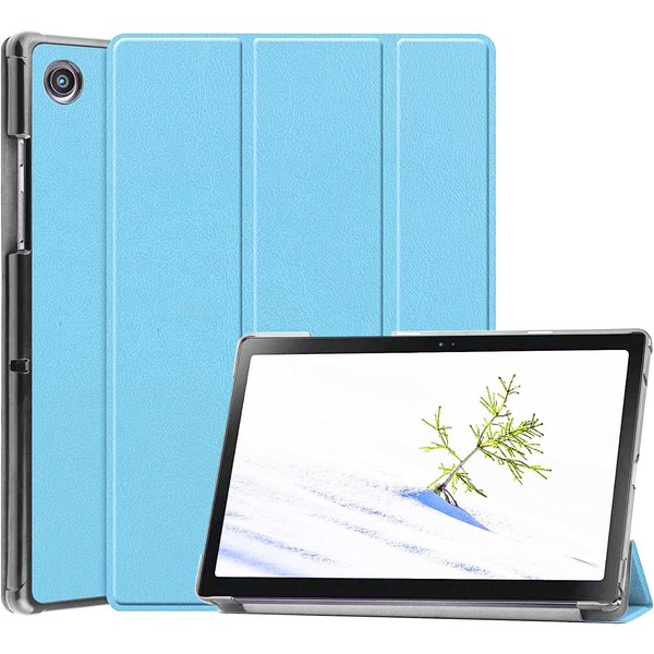 Ntech Hoes Geschikt voor Samsung Galaxy Tab A8 (2021 & 2022) hoes – tri-fold bookcase met auto/wake functie - 10.5 inch – Licht blauw