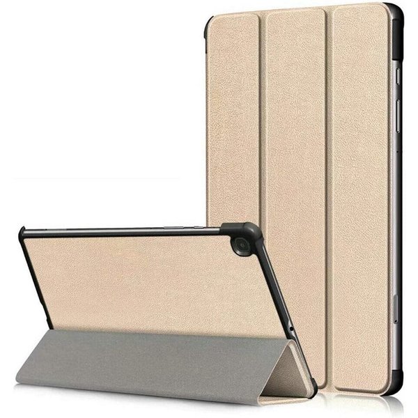 Ntech Hoesje Geschikt Voor Samsung Galaxy Tab S6 Lite Hoes Goud Smart cover 2024 - Hoesje Geschikt Voor Samsung Galaxy Tab S6 Lite 2022 Hoes - tri-fold Bookcase Hoes Cover - Tab S6 lite hoes