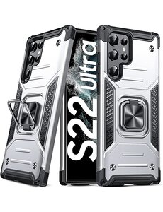 Ntech Samsung S22 Ultra Hoesje Heavy Duty Armor Hoesje Zliver