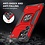 Ntech Hoesje Geschikt Voor Samsung Galaxy S22 Ultra Hoesje Heavy Duty Armor Hoesje Rood - Galaxy S22 Ultra Case Kickstand Ring cover met Magnetisch Auto Mount