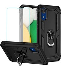 Ntech Samsung A03 core Hoesje kickstand Armor case Zwart
