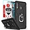 Ntech Samsung A20E Hoesje kickstand Armor case Zwart - Galaxy A20e Ring houder TPU backcover hoesje - met Galaxy A20E screenprotector 2 pack