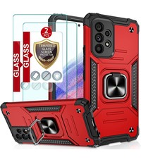 Ntech Samsung A53 Hoesje Heavy Duty Armor Hoesje Rood