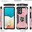 Ntech Samsung A53 Hoesje Heavy Duty Armor Hoesje Rose Goud - Galaxy A53 5G Case Kickstand Ring cover met Magnetisch Auto Mount- Samsung A53 screenprotector 2 pack