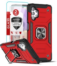 Ntech Samsung A32 5G Hoesje Heavy Duty Armor Hoesje Rood