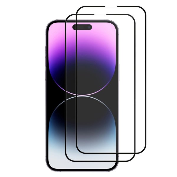 oTronica Geschikt voor iPhone 14 Pro Max Screen Protector Glas 2 Stuks - Full screenprotector Geschikt voor iPhone 14 Pro Max - Gehard Beschermglas - volledig dekkend - oTronica