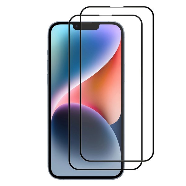 oTronica Geschikt voor iPhone 14 Plus Screen Protector Glas 2 Stuks - Full screenprotector Geschikt voor iPhone 14 Plus - Gehard Beschermglas - volledig dekkend - oTronica