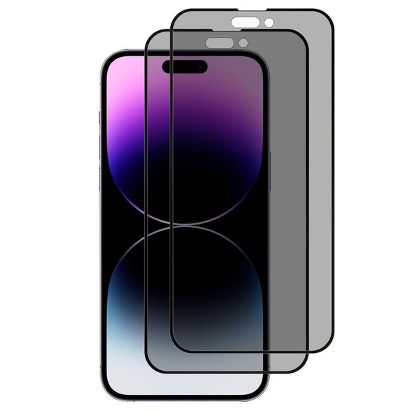 oTronica Geschikt voor iPhone 14 Pro screenprotector Privacy - 2 Stuks - Full privacy screen protector tempered glass - gehard glas voor Geschikt voor iPhone 14 Pro - oTronica
