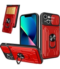 Ntech iPhone 13 hoesje met kickstand Rood