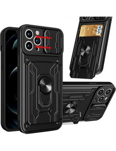 Ntech iPhone 13 Pro Max hoesje met kickstand zwart