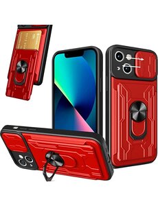 Ntech iPhone 12 hoesje met kickstand Rood
