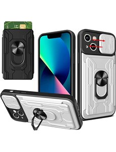 Ntech iPhone 12 hoesje met kickstand Wit