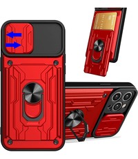 Ntech iPhone 12 Pro Max hoesje met kickstand Rood