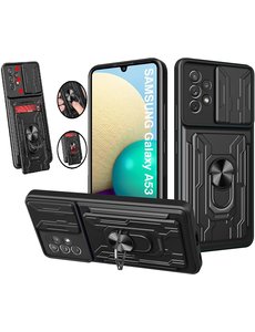 Ntech Samsung A53 hoesje met kickstand Zwart
