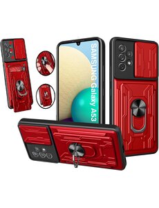 Ntech Samsung A53 hoesje met kickstand Rood