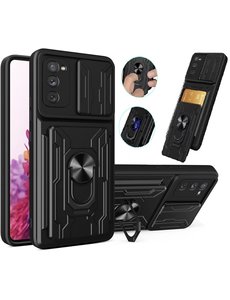 Ntech Samsung S20 Plus hoesje met ring houder Zwart