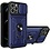 oTronica Geschikt voor iPhone 13 Pro Max hoesje met pashouder - camera bescherming cover en ring houder – Blauw – oTronica