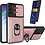 Ntech Hoesje Geschikt Voor Samsung Galaxy S22 Plus hoesje met Ring houder - camera lens protector en pashouder – Rosegoud