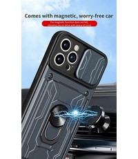 oTronica iPhone 13 Pro hoesje met pashouder Grijs