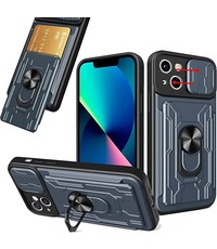 oTronica iPhone 13 hoesje met pashouder Grijs