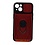 oTronica Geschikt voor iPhone 13 hoesje met pashouder - camera bescherming cover en ring houder – Rood – oTronica