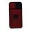oTronica Geschikt voor iPhone 12/12 Pro hoesje met pashouder - camera bescherming cover en ring houder – Rood – oTronica