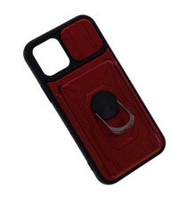 oTronica IPhone 12/12 Pro hoesje met pashouder Rood