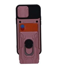 oTronica IPhone 12/12 Pro hoesje met pashouder Rosegoud