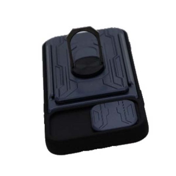 oTronica Geschikt voor iPhone 12/12 Pro hoesje met pashouder - camera bescherming cover en ring houder – Grijs – oTronica