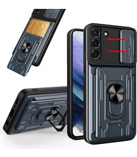 oTronica Samsung Galaxy S22 Plus hoesje met pashouder Grijs