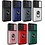 oTronica Hoesje Geschikt Voor Samsung Galaxy S22 Plus hoesje met pashouder - camera bescherming cover en ring houder – Grijs – oTronica