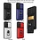 oTronica Hoesje Geschikt Voor Samsung Galaxy S21 FE hoesje met pashouder - camera bescherming cover en ring houder – Zilver – oTronica