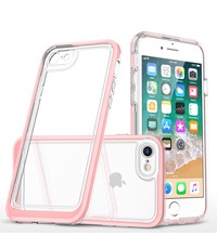 Ntech Bumper geschikt voor Apple iPhone 7 plus / 8 plus Hoesje Rose Goud / Transparant