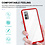 Ntech Bumper case Hoesje Geschikt Voor Samsung Galaxy S21 FE hoesje shockproof - Rood / Transparant