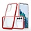 Ntech Bumper case Hoesje Geschikt Voor Samsung Galaxy S22 hoesje shockproof - Rood / Transparant