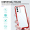 Ntech Bumper case Hoesje Geschikt Voor Samsung Galaxy S22 hoesje shockproof - Rood / Transparant