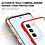 Ntech Bumper case Hoesje Geschikt Voor Samsung Galaxy S22 hoesje shockproof - Rood / Transparant
