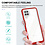 Ntech Bumper case Hoesje Geschikt Voor Samsung Galaxy A12 hoesje shockproof - Rood / Transparant