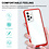 Ntech Bumper case Hoesje Geschikt Voor Samsung Galaxy A73 hoesje shockproof - Rood / Transparant