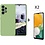 Ntech Hoesje Geschikt Voor Samsung Galaxy A13 4G Hoesje siliconen Licht Groen case Liquid TPU backcover - Met Screenprotector - 2 stuks