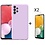 Ntech Hoesje Geschikt Voor Samsung Galaxy A13 4G Hoesje siliconen Lila case Liquid TPU backcover - Met Screenprotector - 2 stuks
