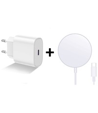 Ntech Magnetisch oplader met adapter voor Geschikt voor iPhone 14 / 14 Pro Max / 14 pro - 15W Draadloze oplader