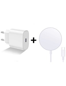 Ntech Magnetisch oplader met adapter voor Geschikt voor iPhone 14 / 14 Pro Max / 14 pro - 15W Draadloze oplader