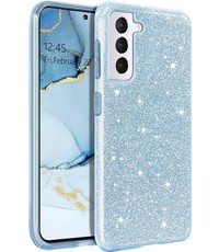 oTronica Samsung Galaxy S22 Plus glitter backcover - Blauw