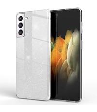 oTronica Samsung Galaxy S22 glitter backcover-Zilver