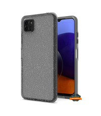 oTronica Samsung Galaxy A22 5G glitter backcover - Zwaart