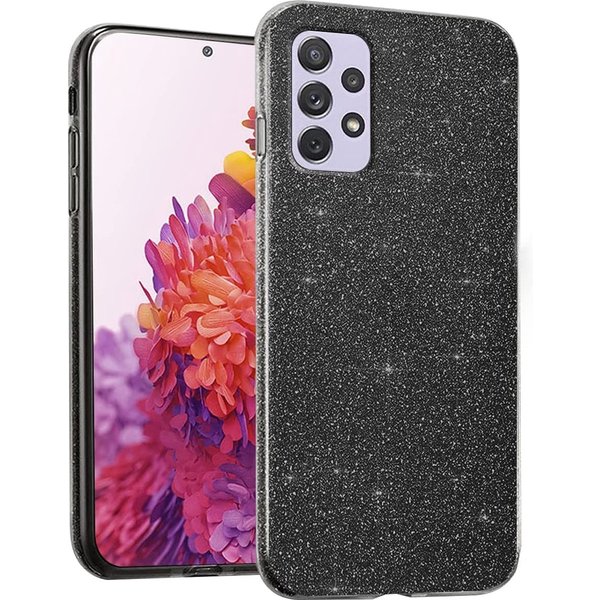 oTronica Hoesje Geschikt Voor Samsung Galaxy A53 hoesje glitter backcover – Zwart – oTronica