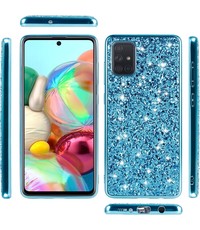 oTronica Samsung Galaxy A73 glitter backcover – Blauw