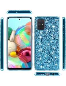 oTronica Samsung Galaxy A73 glitter backcover – Blauw